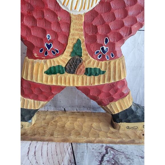 Vintage 11” Hand Carved Star Santa International Christmas Elements Of Folklore - Picture 2 of 8
